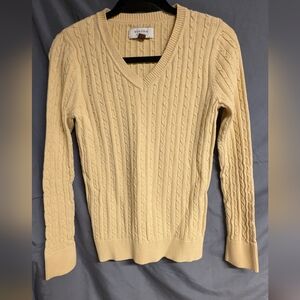 Yellow Cable Knit Sweater